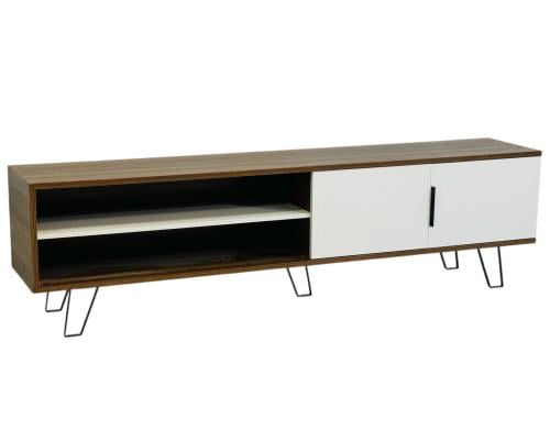 طاولة بلازما خشب مقاس 180 سم لون بني وأبيض من كاما