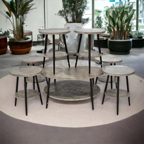 طقم خدمة خشب6+1 لون رمادي مقدم لكم من كاما