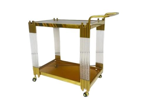 عربية تقديم ذهبي و اكريلك 2 دور زجاج عسلي من كاما