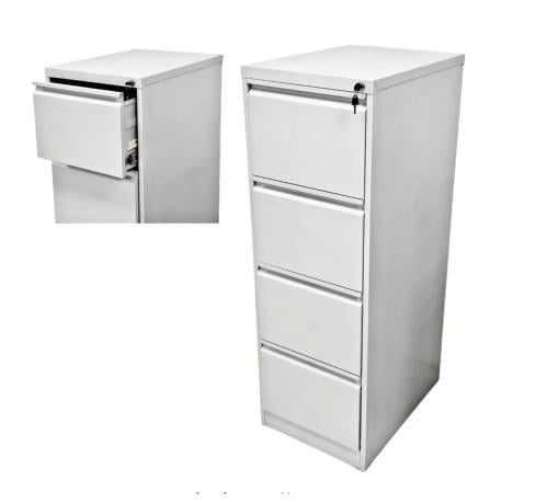 ادراج  حديد متعدد الاغراض - 4باب لون ابيض من كاما