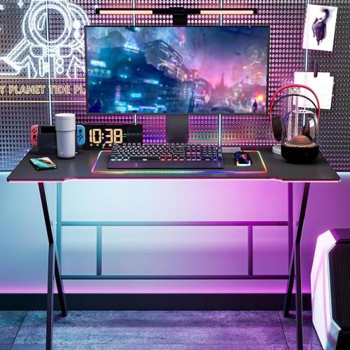 طاولة العاب مضيئة مقاس 140 سم لون أسود مقدمة لكم من كاما