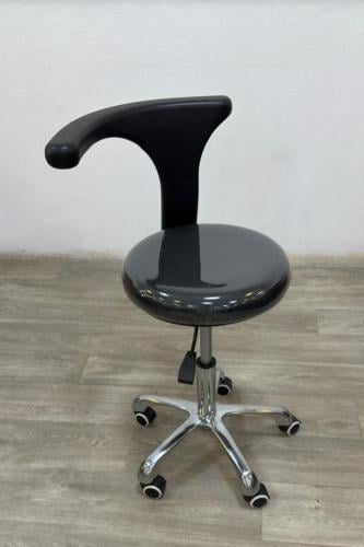 كراسي دوارة بعجلات شديدة التحمل وقابلة للتعديل مع ظهر للسبا والمكتب والمطبخ ومساعد طبيب الاسنان والمختبر والمنزل، اسود من كاما