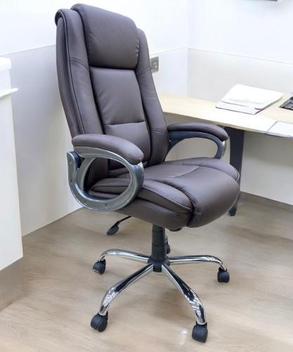 كرسي مكتبي جلد فخم لون أسود مقدم لكم من كاما