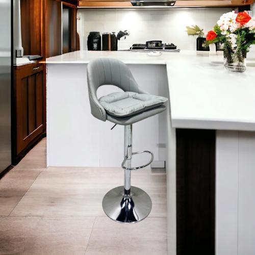 كرسي بارمطبخ عصري لون رمادي مقدم لكم من كاما