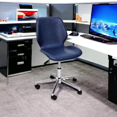 كرسي مكتب متحرك لون أزرق مقدم لكم من كاما