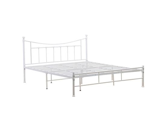 سرير حديد مقاس200×180 سم لون أبيض– متين وآمن – تصميم عصري ومريح لغرف النوم من كاما