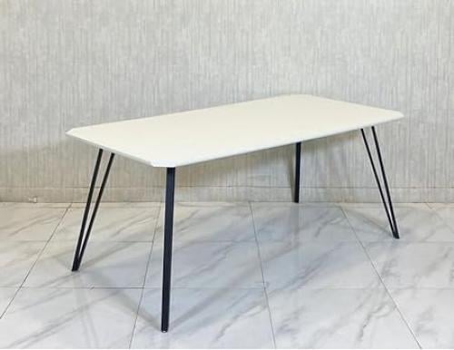 طاولة طعام لون أبيض مفردة بدون كرسي