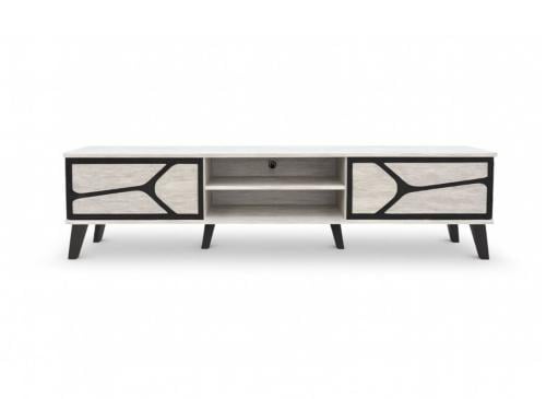 وحدة تلفزيون بلازما بتصميم حديث عصري 160سم لون رمادي من كاما