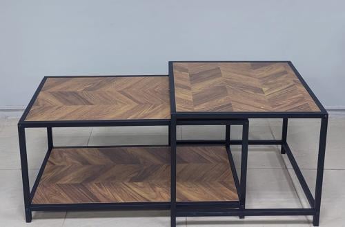 طقم طاولات خدمه 1+1 لون بني مقدمة لكم من كاما