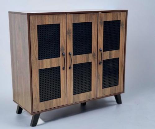 دولاب احذية 3باب بتصميم مودرن لون بني مقدم لكم من كاما