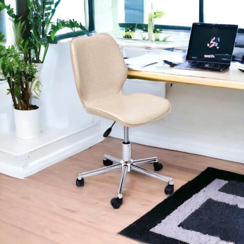 كرسي مكتب متحرك لون بيج مقدم لكم من كاما