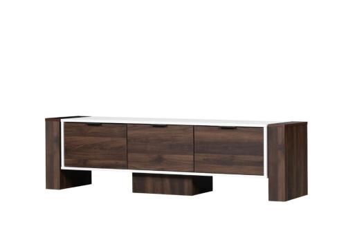 طاولة بلازما تصميم حديث مقاس 160 سم لون بني * أبيض من كاما