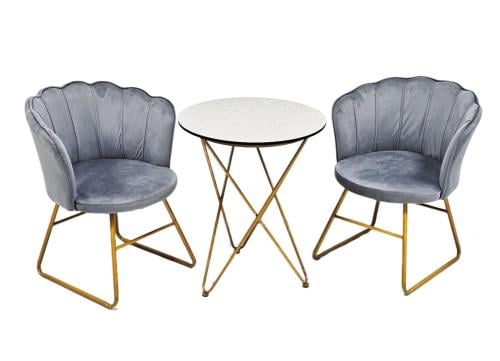 طقم 1+2 طاولة وكرسي Grey من كاما