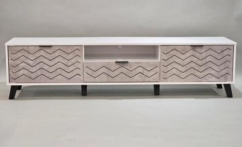 طاولة بلازما تصميم عصري لون أبيض*رمادي مقاس 180 سم مقدمة لكم من كاما