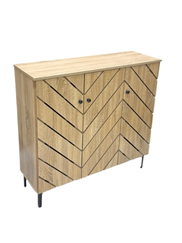 دولاب احذية 3 باب بتصميم عصري لون بيج من كاما