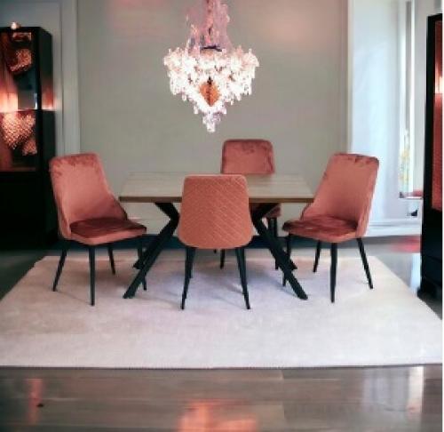 طاولة طعام 8 كرسي خشب تصميم عصري لون نبيتي مقدم لكم من كاما