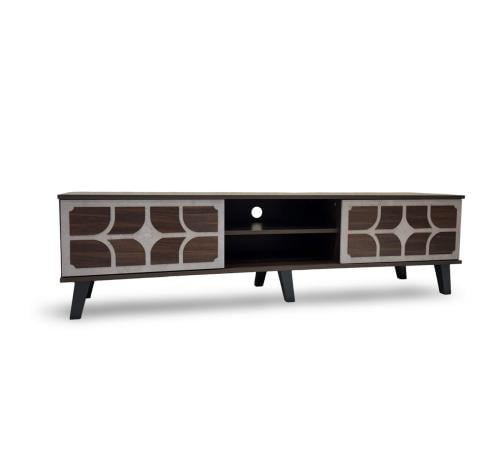 طاولة تلفزيون لون بني غامق*رمادي مقاس 160 سم من كاما