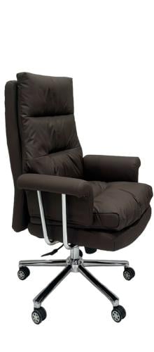 كرسي مكتبي جلد لون بني طبقتين فخم مقدم لكم من كاما