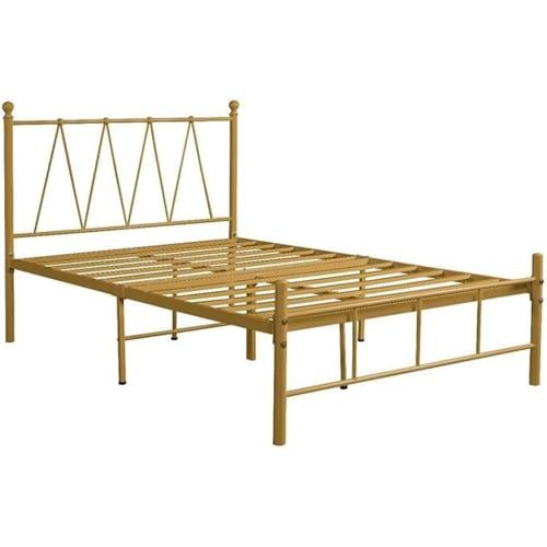 سرير حديد لون ذهبي