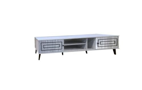 طاولة تلفزيون خشب مودرن بلون رمادي مقاس 200سم -من كاما – تصميم أنيق وعصري