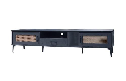 طاولة بلازما خشب لون أسود مقاس 200 سم من كاما