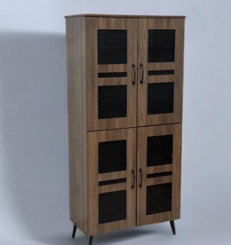 دولاب احذية  شكل مستطيلي بتصميم مودرن لون بني مقدم لكم من كاما