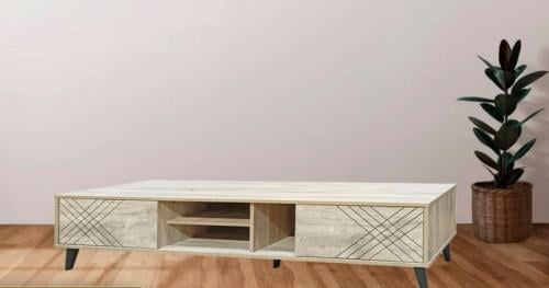 طاولة بلازما بتصميم عصري 160سم لون بني من كاما