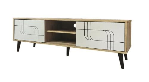 طاولة بلازما لون خشبي *أبيض مقاس140سم مقدم لكم من كاما