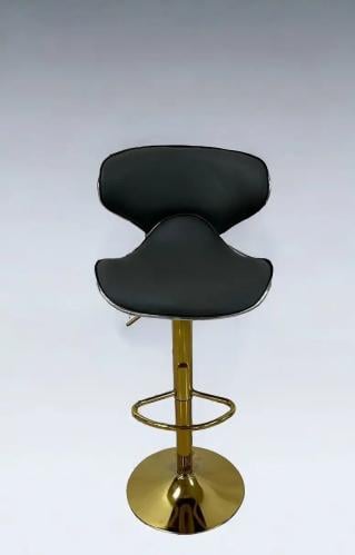 كرسي بار مودرن جلد  لون أسود * ذهبي مقدم لكم من كاما