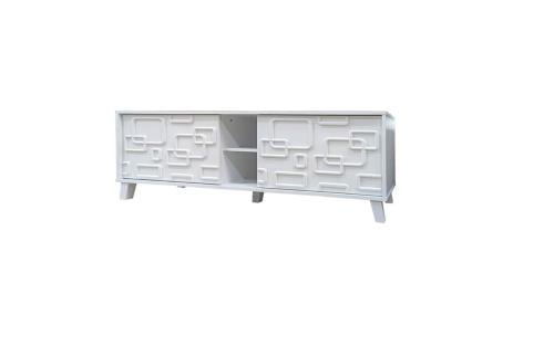 طاولة بلازما خشب مقاس 140 سم لون أبيض من كاما