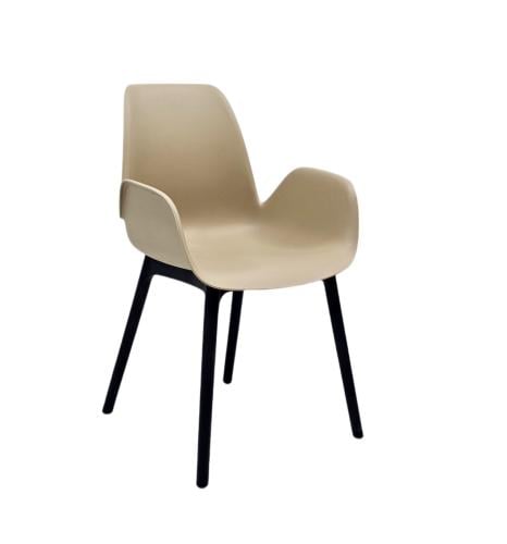 كرسي مفرد مودرن بلاستيك لون وردي من كاما