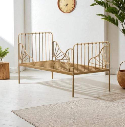 سرير الأطفال الحديدي 170×80 سم – لون ذهبي– نوم هادئ وآمن ومريح من كاما
