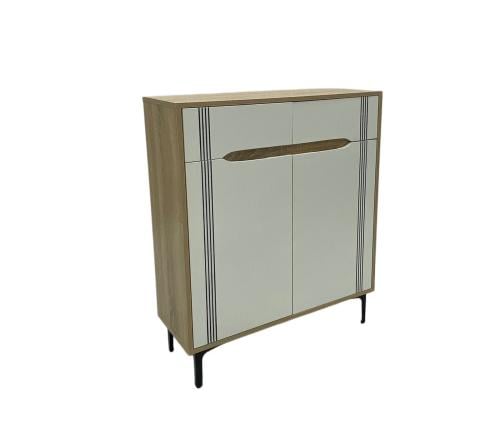 دولاب احذية خشب بتصميم الليزر العصري 2 باب لون بني مقدم لكم من كاما