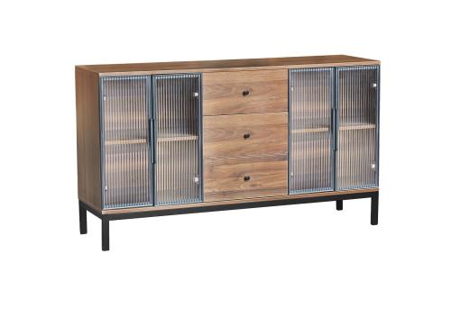 دولاب بوفيه خشب 140سم لون بني من كاما