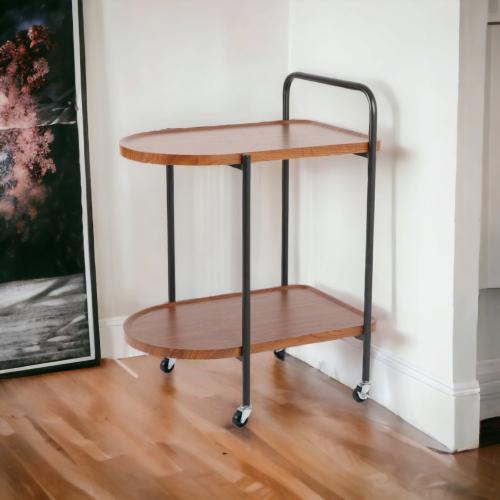 عربة تقديم للضيافة متحركة لون بني مقدمة لكم من كاما