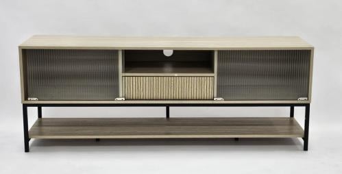 طاولة بلازما خشب*زجاج لون خشبي مقاس 160 من كاما