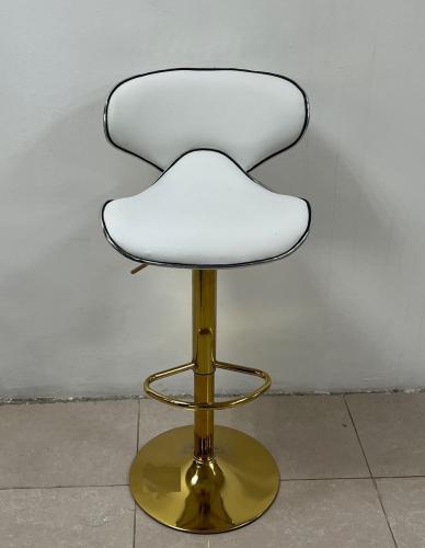 كرسي بار مودرن جلد  لون أسود * ذهبي مقدم لكم من كاما