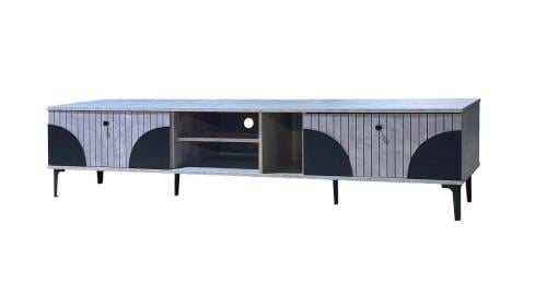 طاولة بلازما خشب لون رمادي و أسود مقاس 200 سم من كاما