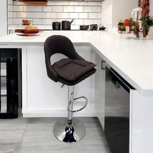 كرسي بارمطبخ عصري لون بني مقدم لكم من كاما