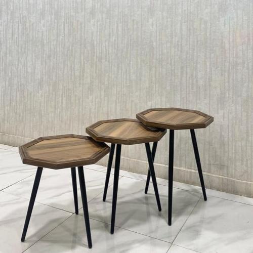 طقم طاولة مدرج كلاسك لون بني مقدمة لكم كاما