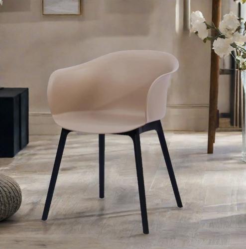 كرسي مفرد مودرن بلاستيك بني من كاما