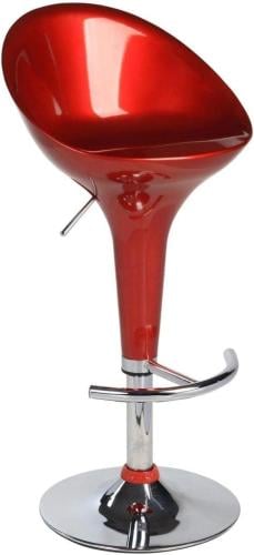 كرسي بار قابل ارتفاع قابل  للتعديل لون أحمر مقدم لكم من كاما