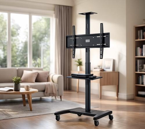 ستاند حامل شاشة متنقّل قابل للتعديل مع رف إضافي من كاما