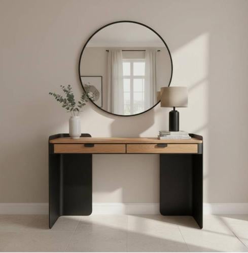 كونسول مدخل خشب لون أسود*بيج من كاما