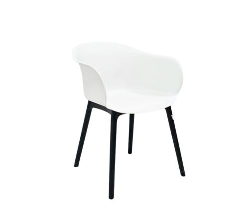 كرسي مفرد مودرن بلاستيك أبيض من كاما