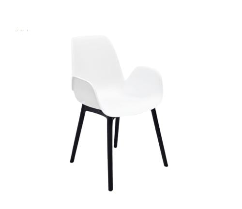 كرسي مفرد مودرن بلاستيك لون أبيض من كاما