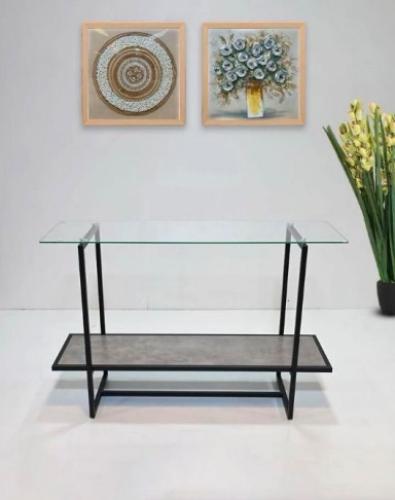 مدخل استقبال مودرن  خشب مع زجاج لون رمادي من كاما