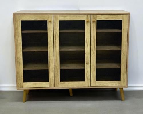 دولاب احذية 3 باب مقاس 120سم لون خشبي مقدم لكم من كاما