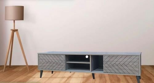 وحدة تلفزيون بلازما  بتصميم حديث عصري 160سم لون رمادي من كاما