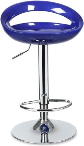 كرسي بار فيبر بتصميم عصري لون ازرق من كاما